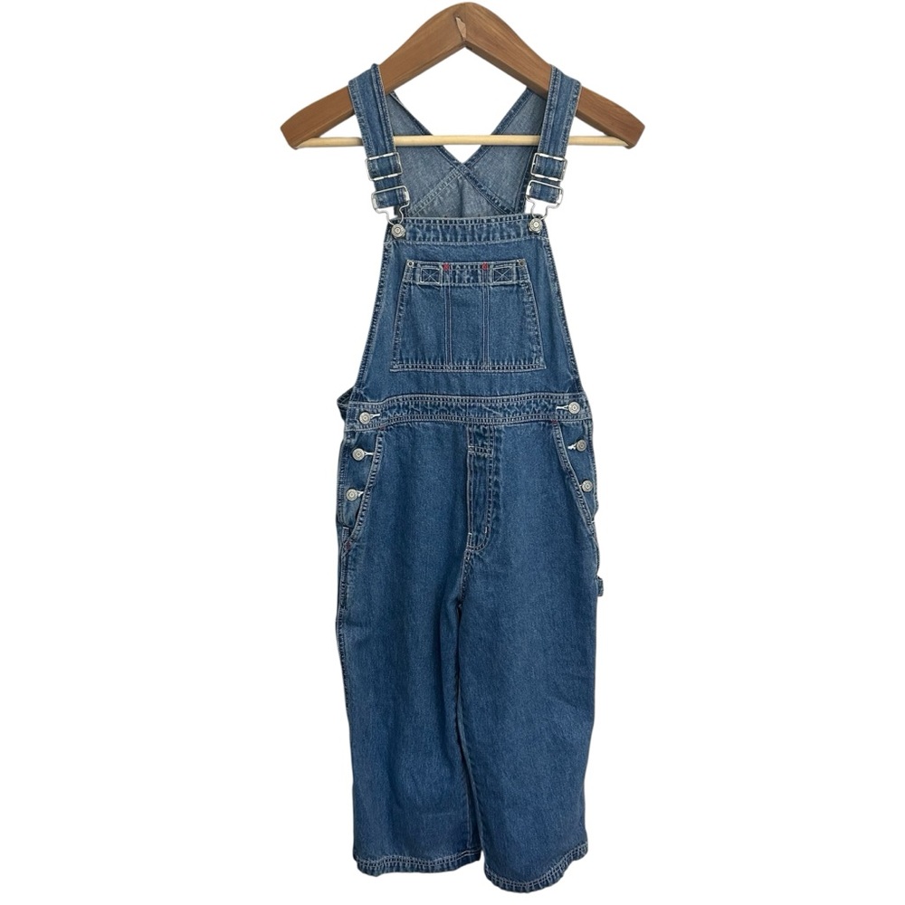 GAP VTG Denim Bib Overalls Womens XS Wide Leg Carpenter Ankle Y2K Factory Store